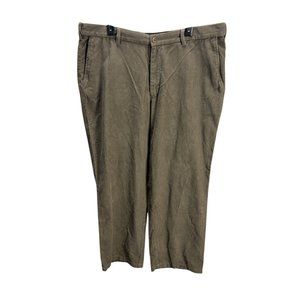 Croft & Barrow Mens 40x30 Classic Corduroy Flat Front Pants Cotton Tan  Retro